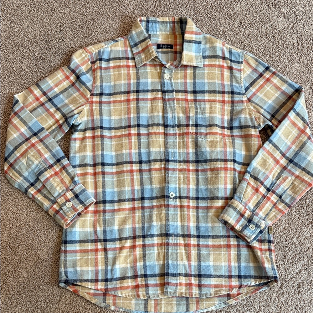 Il Gufo Boy’s Plaid Button-Down Shirt, size 8